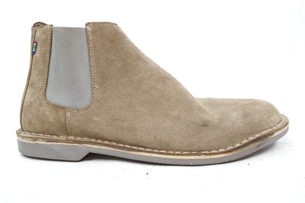 Veldskoen Chelsea Boots Mens Size 14 Beige Suede Ankle Pull On Casual Chukka
